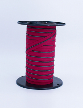 Preview: Endlosreißverschluss metallisiert schmal fuchsia/titan (1m)